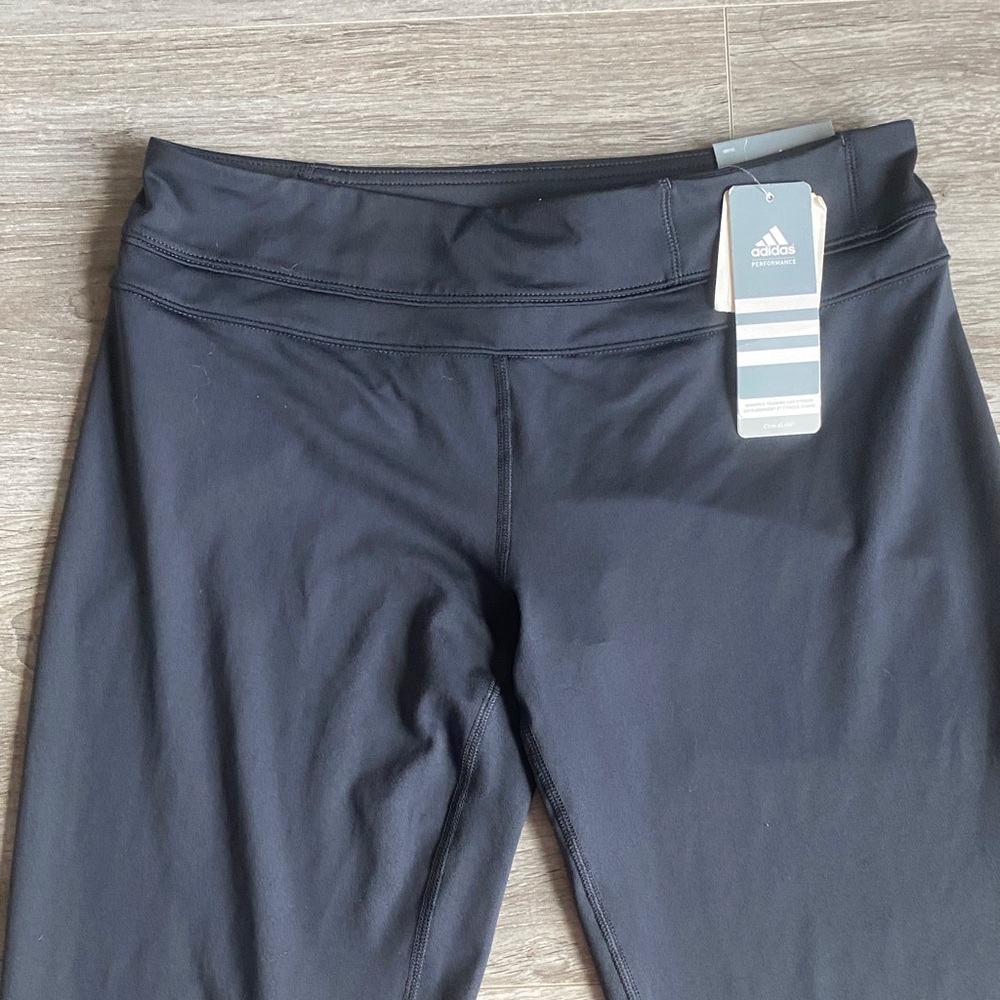 NWT Adidas Charcoal Performance Leggings - Picture 2 of 10